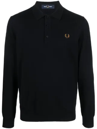 Fred Perry logo embroidered long sleeve Polo Shirt FARFETCH KZ
