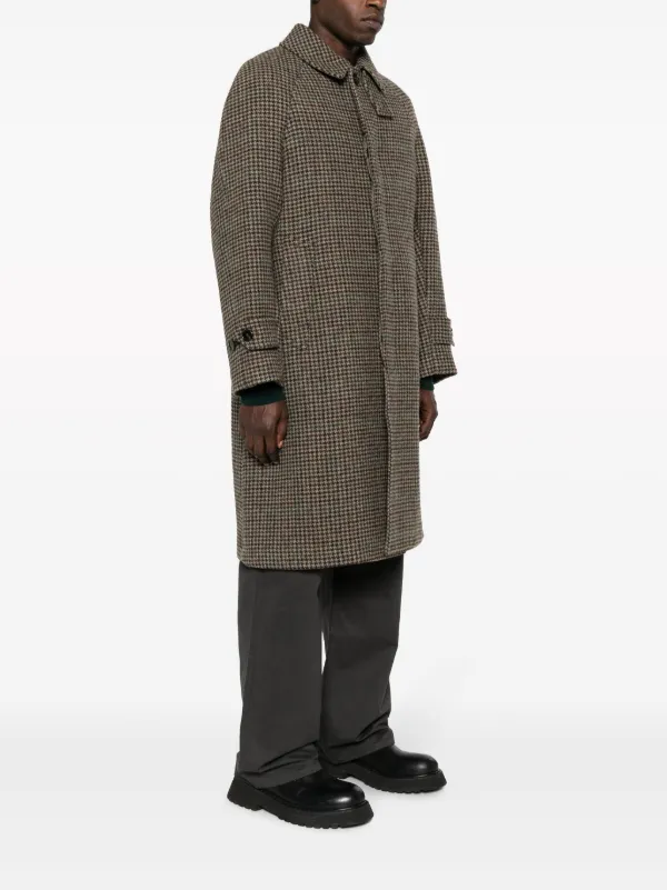 Houndstooth wool 2024 coat mens