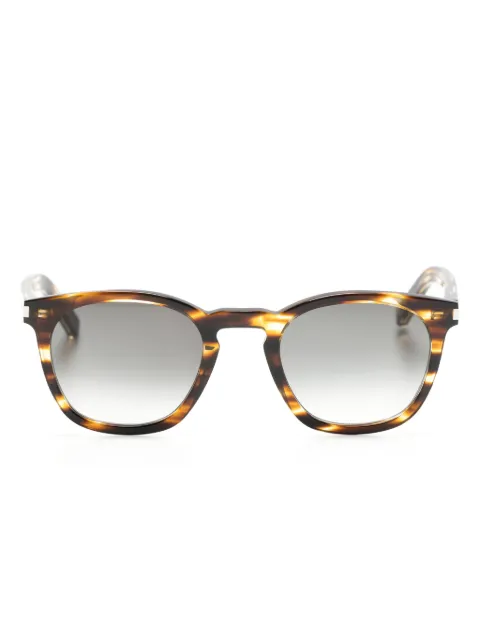 Saint Laurent Eyewear lentes de sol con armazón redonda estilo carey