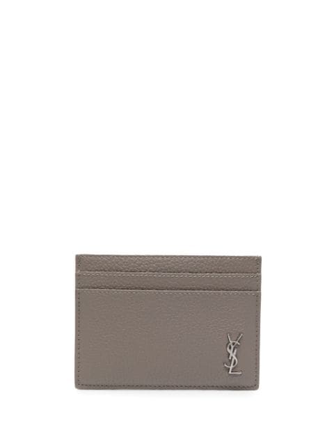 Saint Laurent Porta-cartões Tiny Cassandre de couro