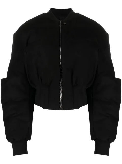 Rick Owens oversize-sleeve cropped bomber jacket