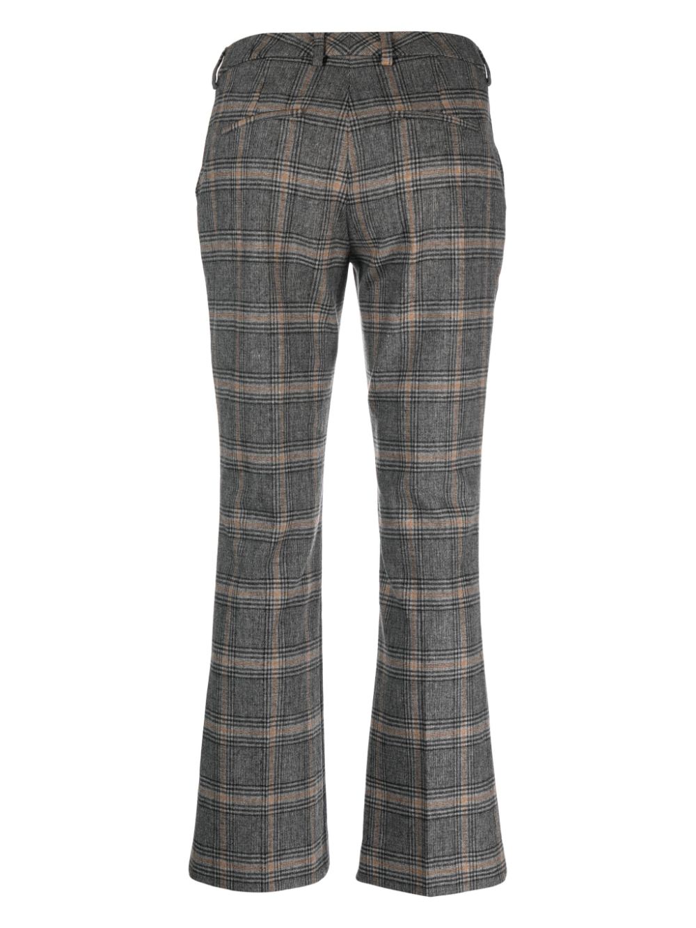 Shop Pt Torino Checked Tailored Trousers In Grey