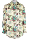 BLUEMARBLE graphic-print silk shirt - Yellow