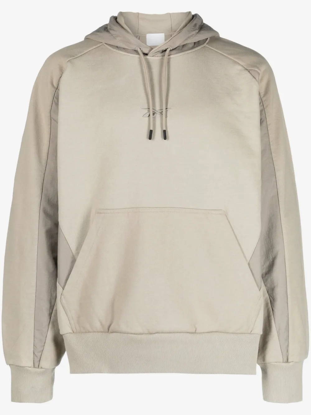Reebok logo-embroidered cotton hoodie | Neutrals | Image 1