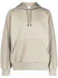 Reebok logo-embroidered cotton hoodie - Neutrals