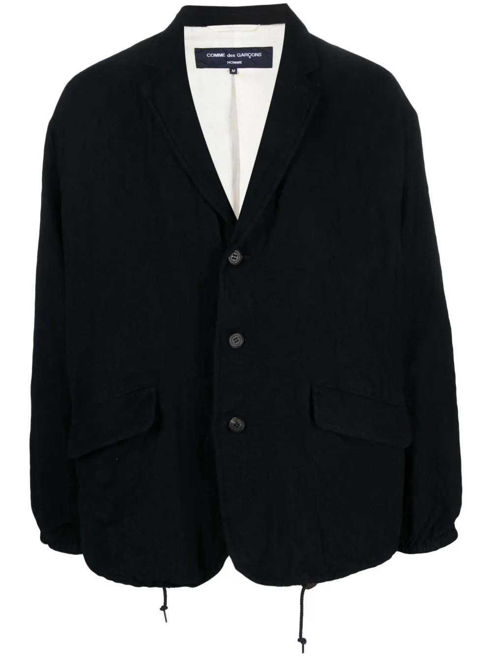 Comme Des Garçons Homme single-breasted wool blazer Blauw
