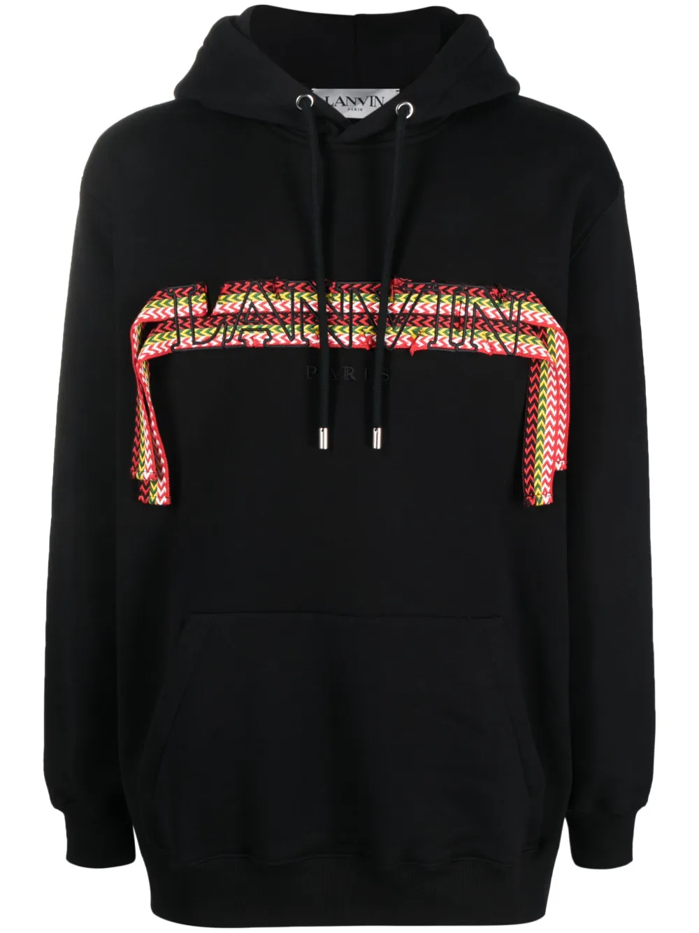 Lanvin Curblace Oversized Hoodie In Schwarz
