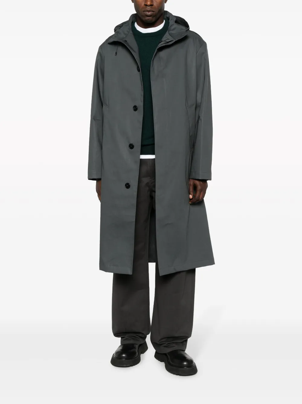 Mackintosh Wolfson hooded trench coat - Grijs