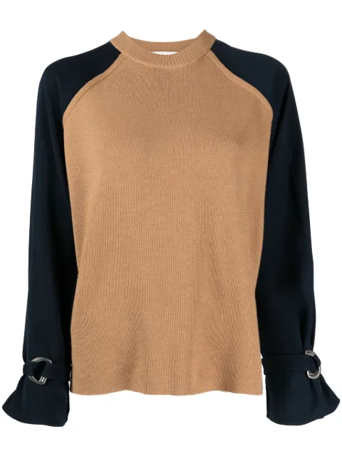 3.1 Phillip Lim كنزة صوف المارينو بلونين