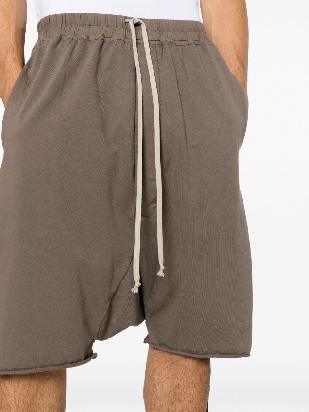 Shop Rick Owens Drkshdw Drop-crotch Track Shorts In Grey