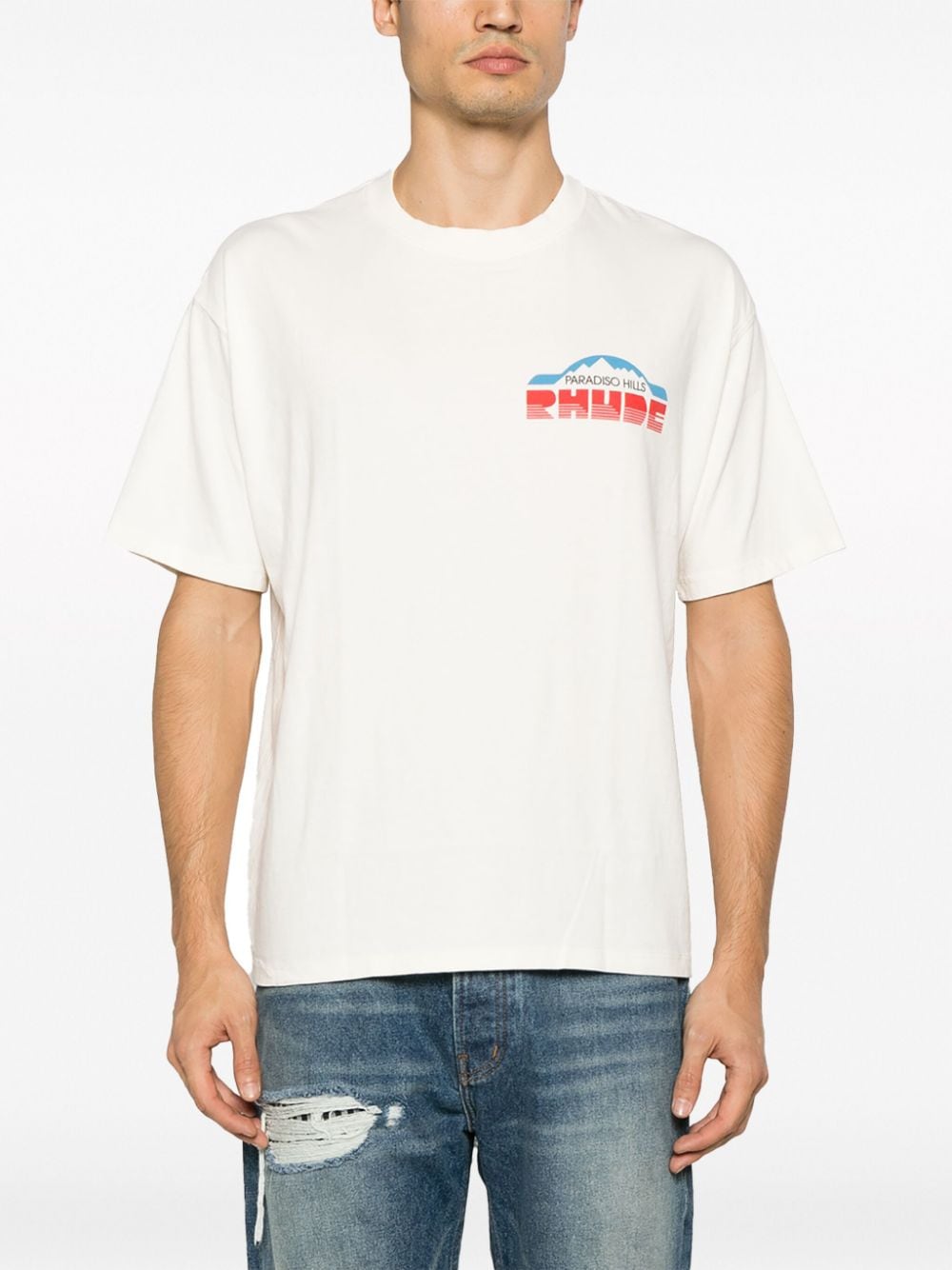 RHUDE Katoenen T-shirt Wit