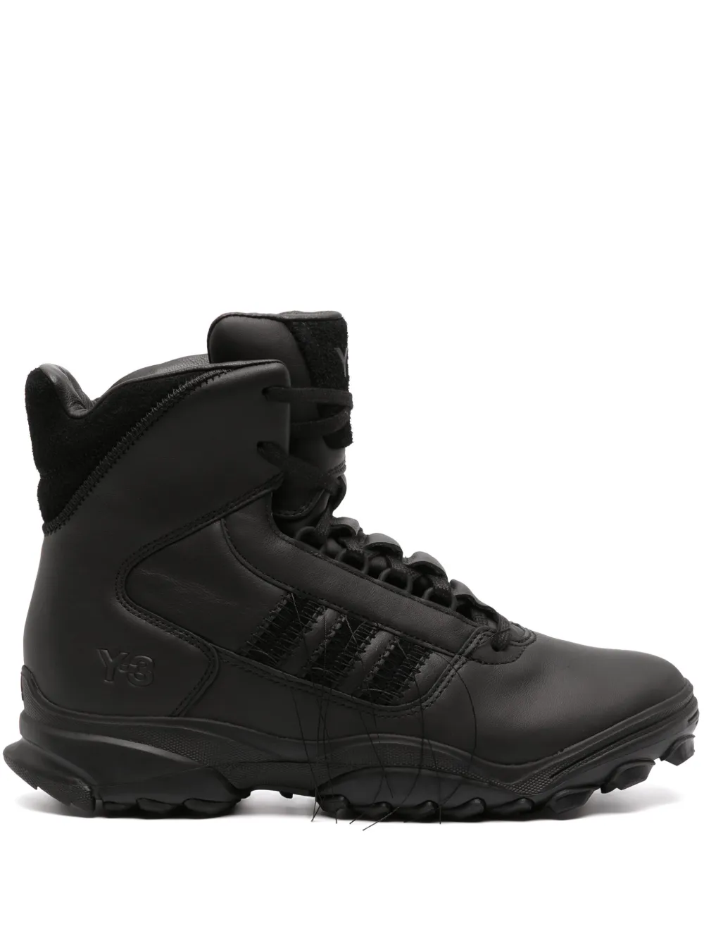 Shop Y-3 Gsg9 Leather Sneakers In Black