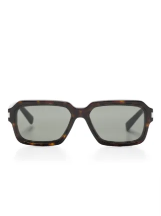 SAINTLAURENT/サンローラン/スクエア トータスシェル サングラス Saint Laurent Eyewear トータスシェル スクエアサングラス