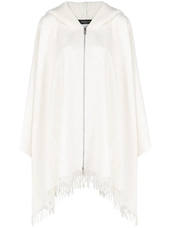 ポンチョ・ケープ FABIANA FILIPPI Wool fringed cape (SAD214A792I176 1256) FABIANA FILIPPI(ファビアナフィリッピ)のレディース ポンチョ
