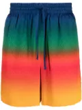 Casablanca Peace Gradient silk shorts - Blue