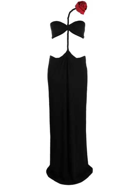 Magda Butrym floral-appliqué cut-out gown
