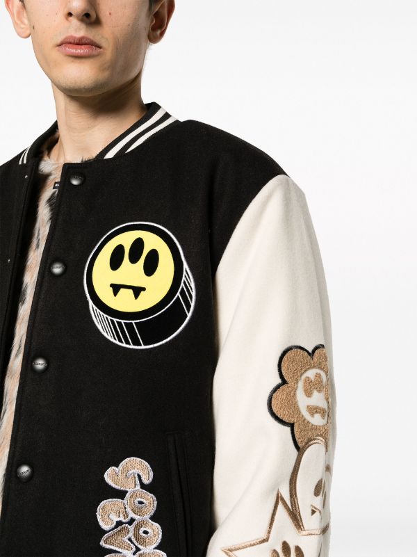 BARROW logo-print Embroidered Bomber Jacket - Farfetch