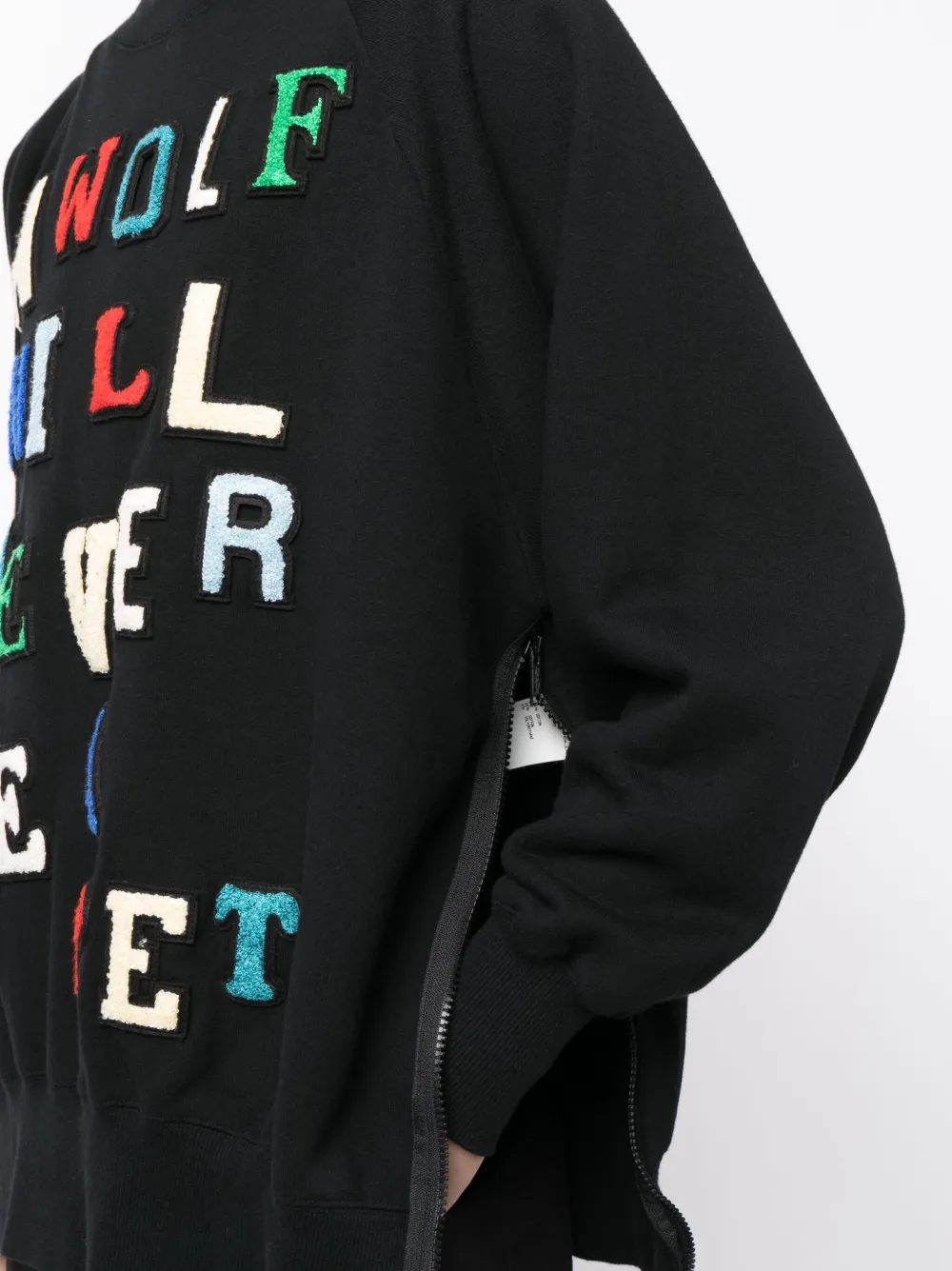 Undercover Sweater met patch Zwart