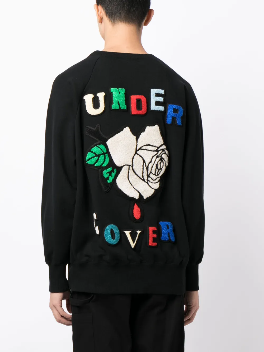 Undercover Sweater met patch Zwart