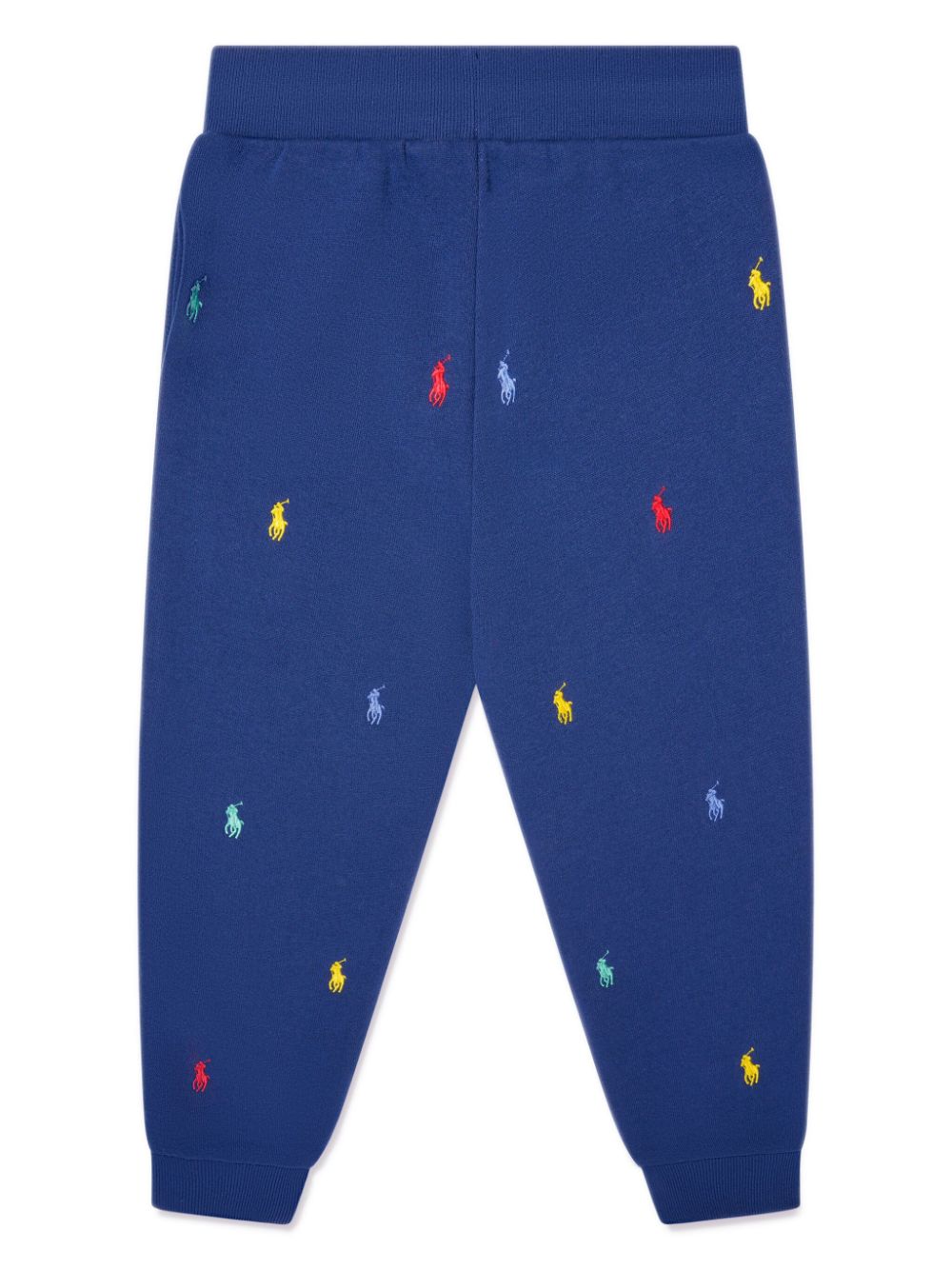 Ralph Lauren Kids Polo Pony-embroidered cotton track pants - Blauw
