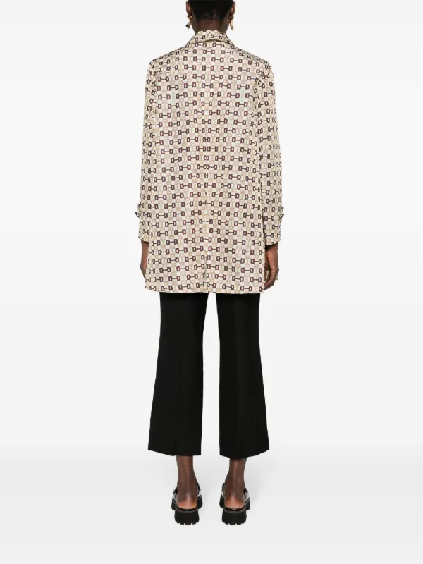 Gucci ホースビットプリント シングルコート | ニュートラル | FARFETCH JP