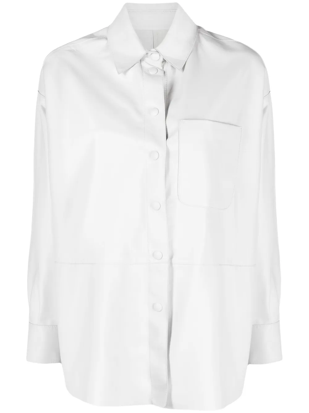 Emporio Armani long-sleeve leather skirt