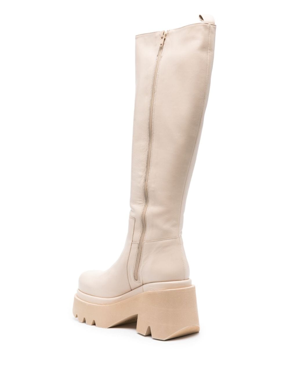 Shop Paloma Barceló Ida 90mm Leather Boots In Neutrals