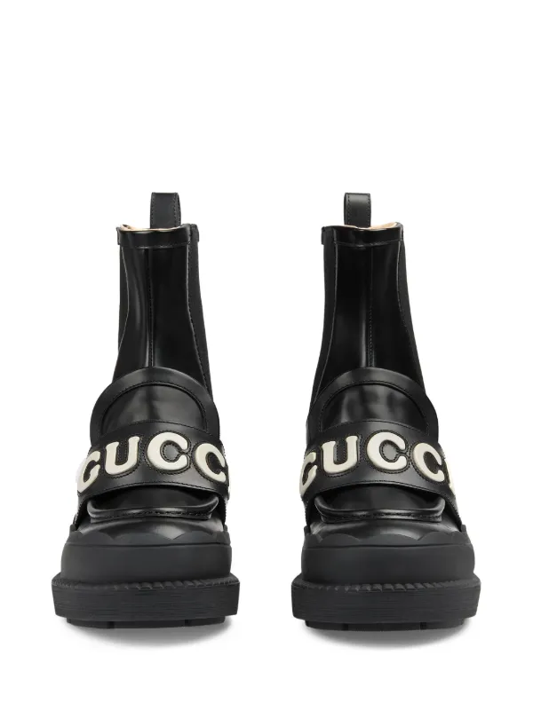 Gucci black deals boots men