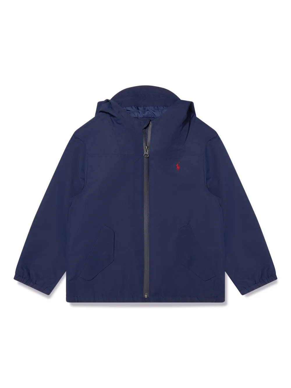 Polo Ralph Lauren Logo-embroidered Hooded Recycled-polyester Jacket 6-14 Years In Blue