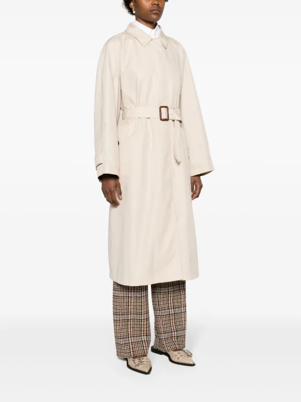 Gucci Belted Gabardine Trench Coat | Neutrals | FARFETCH