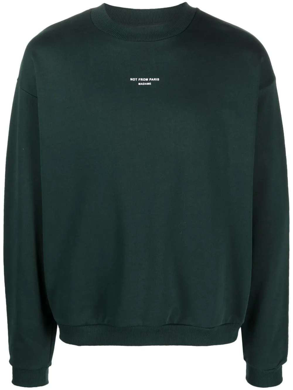 Drôle De Monsieur slogan-print cotton sweatshirt