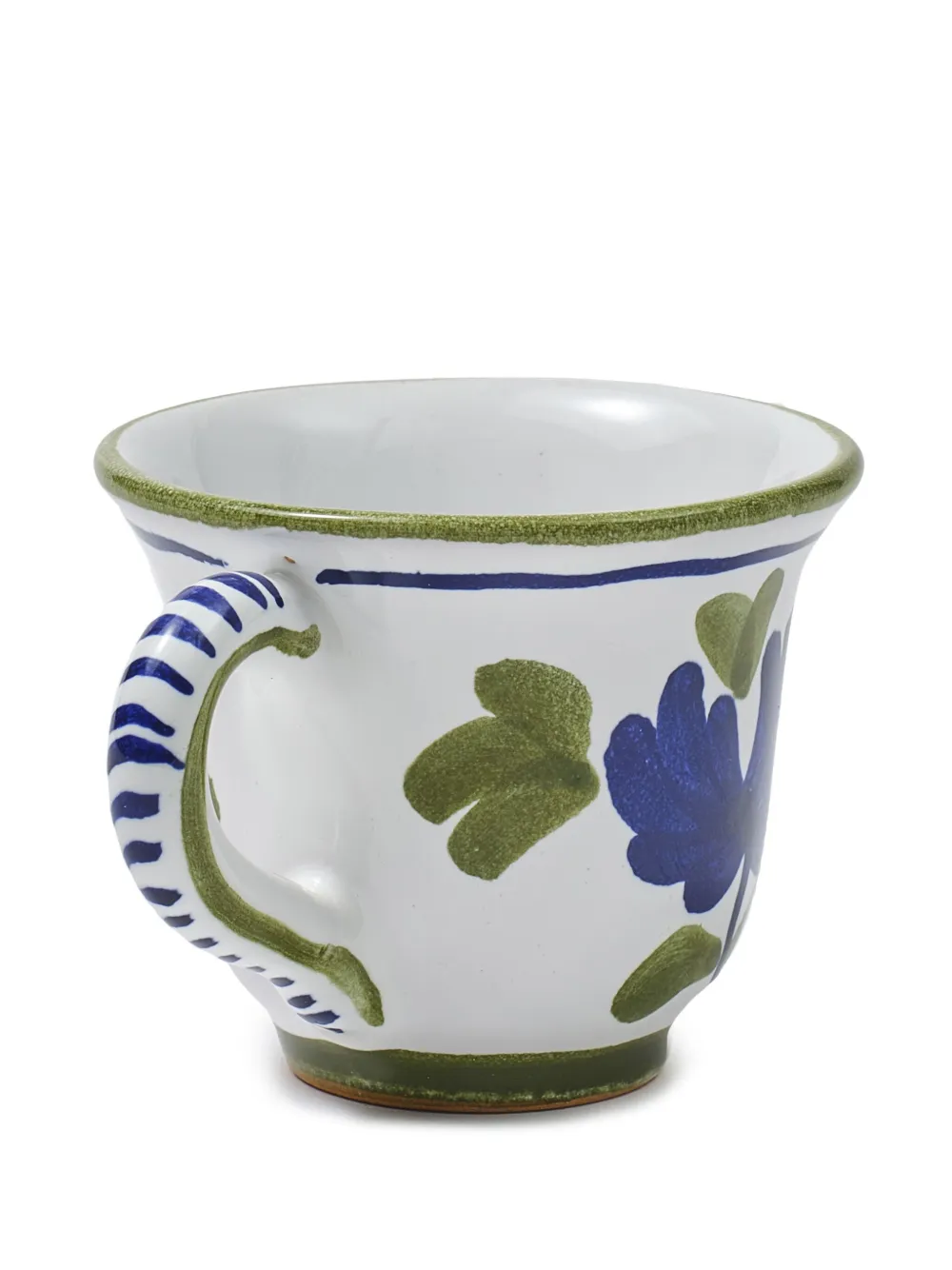 Shop Cabana Magazine Blossom Ceramic Espresso Cup And Saucer In Blue