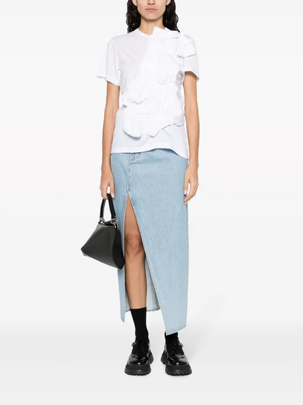 Comme Des Garçons Ruched T-shirt | White | FARFETCH