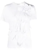 Comme Des Garçons ruched T-shirt - White