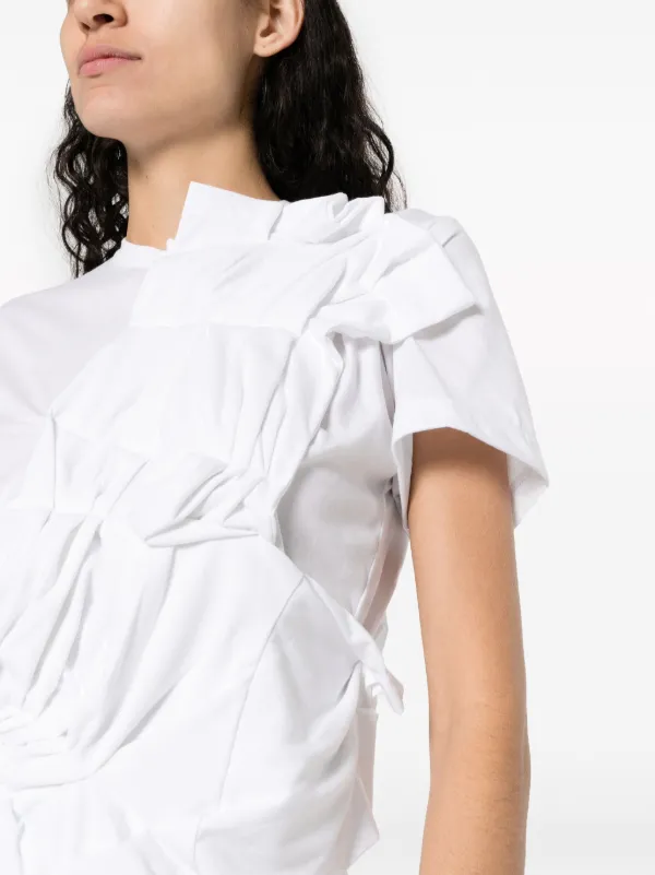 Comme Des Garçons Ruched T-shirt | White | FARFETCH