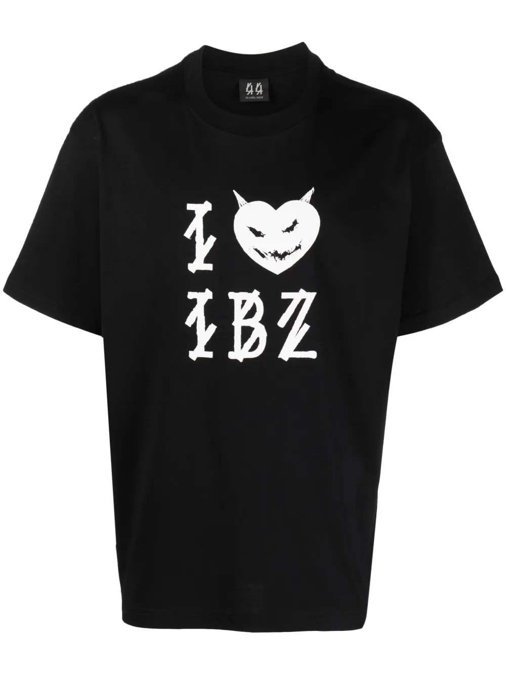 44 LABEL GROUP T-shirt met logoprint Zwart