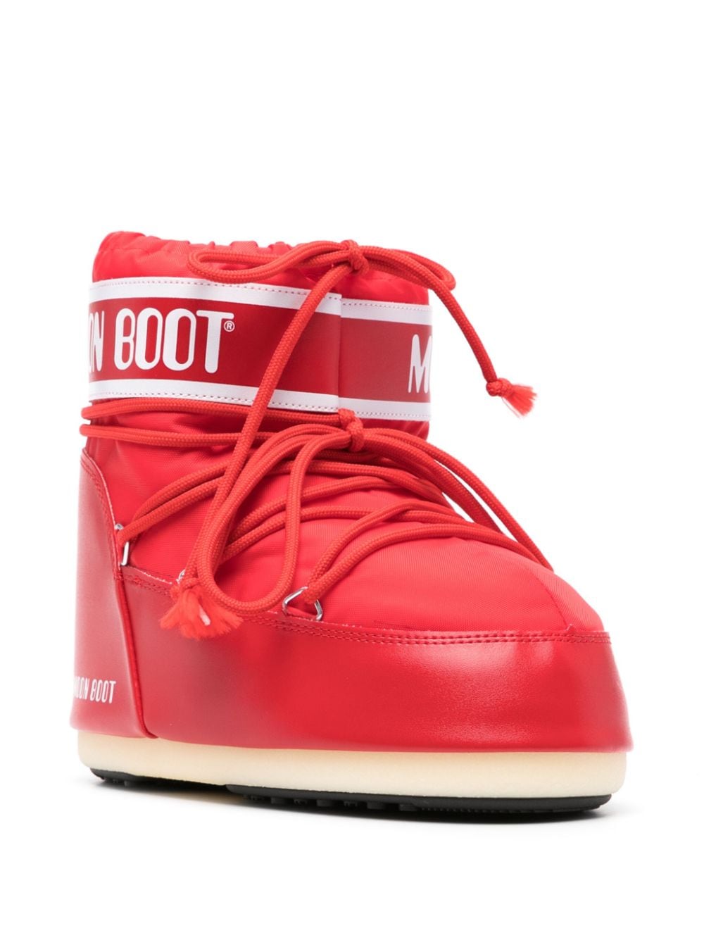 Moon Boot Icon logo-print ankle boots - Rood