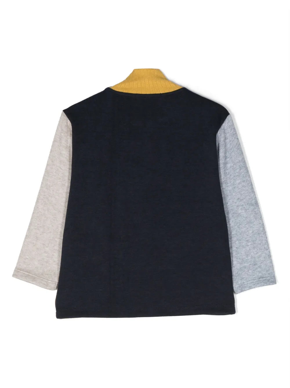 Manuel Ritz colour-block zip-up cardigan - Blauw