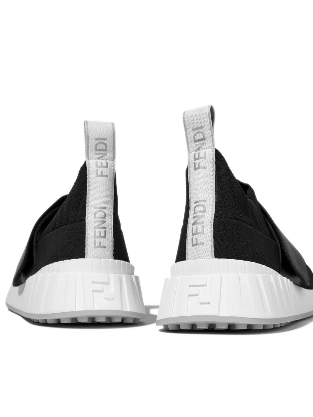 Shop Fendi Logo-print Low-top Sneakers In Black