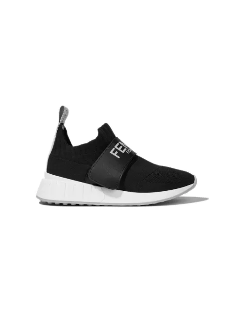 Fendi Kids logo-print low-top sneakers