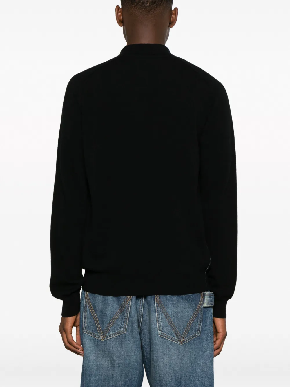 Roberto Collina Poloshirt met lange mouwen Zwart