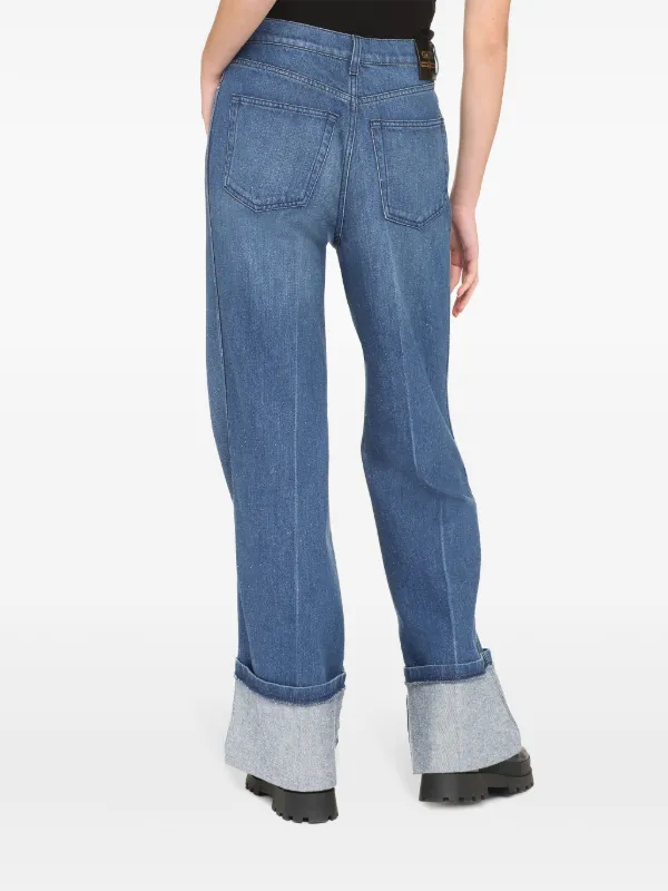 【関税&送料込】Gucci Wide-Leg Jeans In Denim Gucci - 5-pocket straight-leg jeans Denim - The Corner