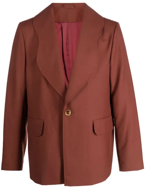 Blazer à revers festonnés - Séfr - Modalova
