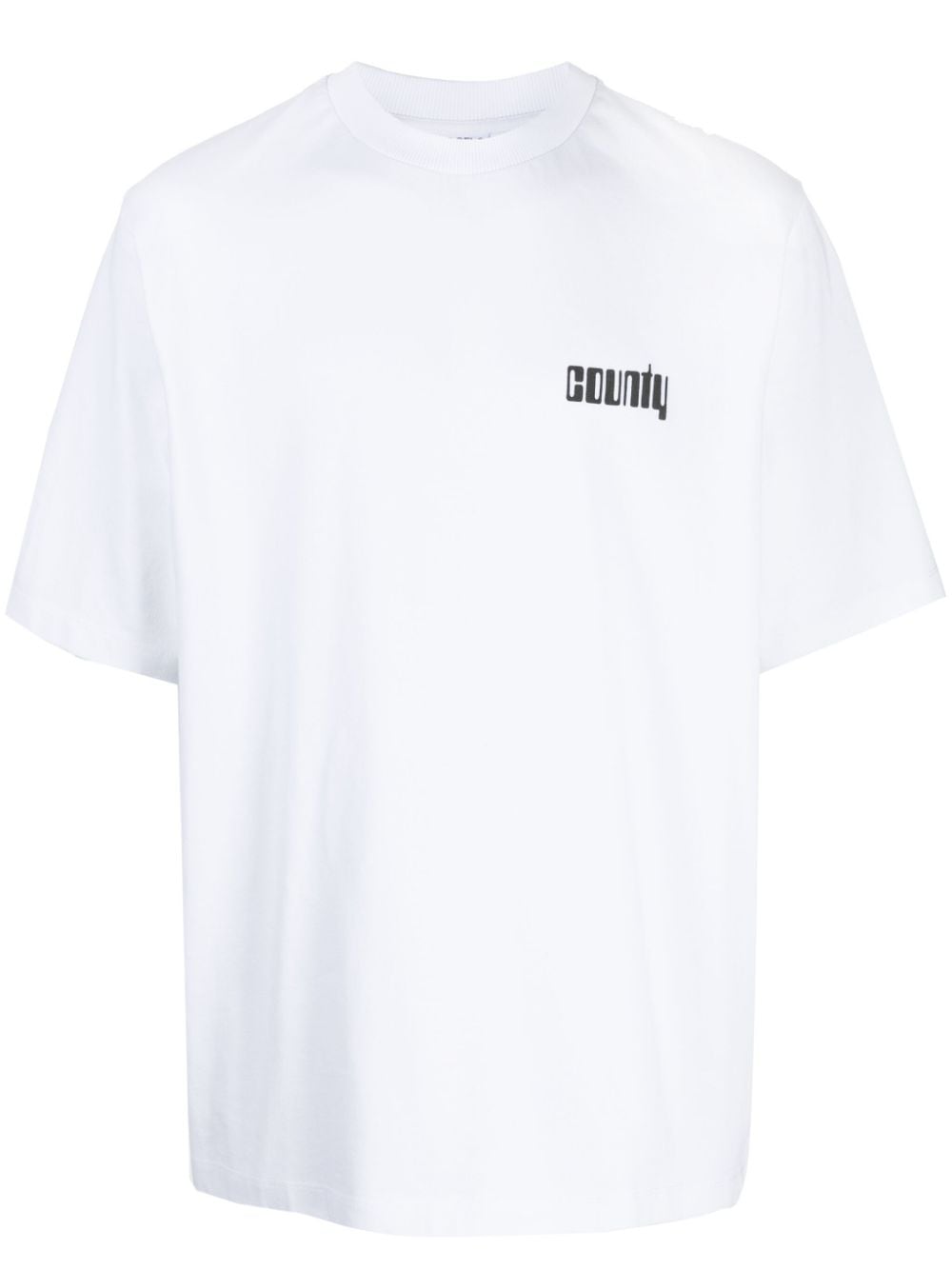 marcelo burlon county of milan t-shirt à logo imprimé - blanc
