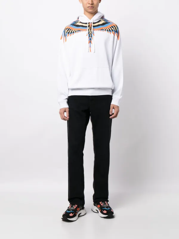 Marcelo Burlon County of Milan プリント パーカー Marcelo Burlon County Of Milan Wings-print Cotton Hoodie