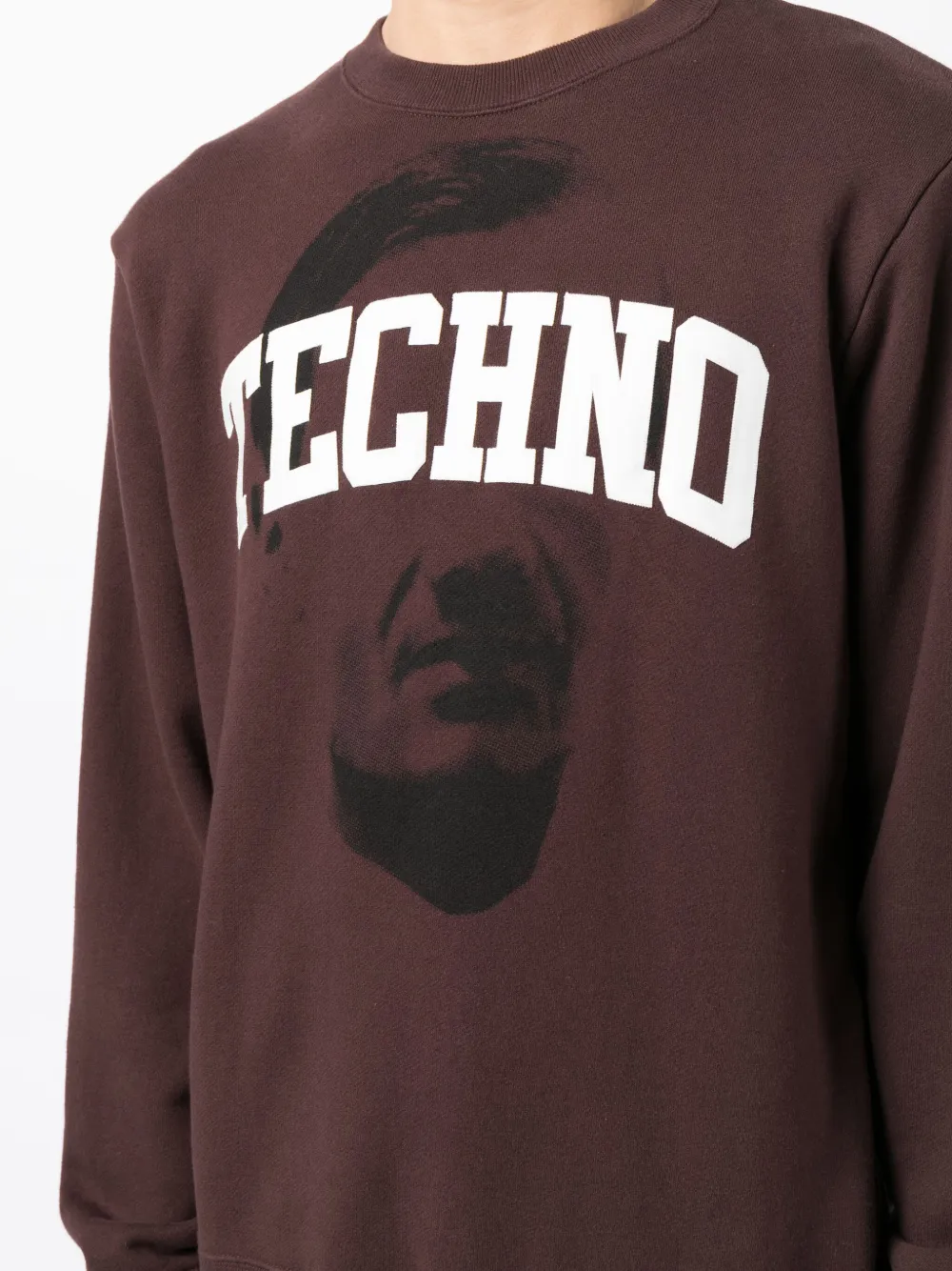 Undercover Slogan-print Cotton Sweatshirt In Brown