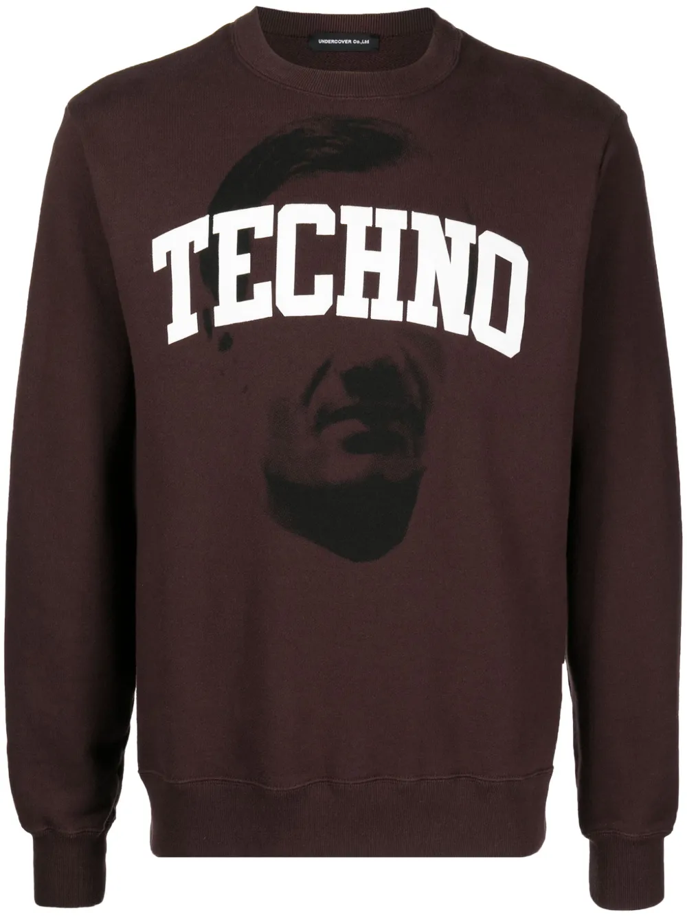 Undercover slogan-print cotton sweatshirt | Brown | Image 1