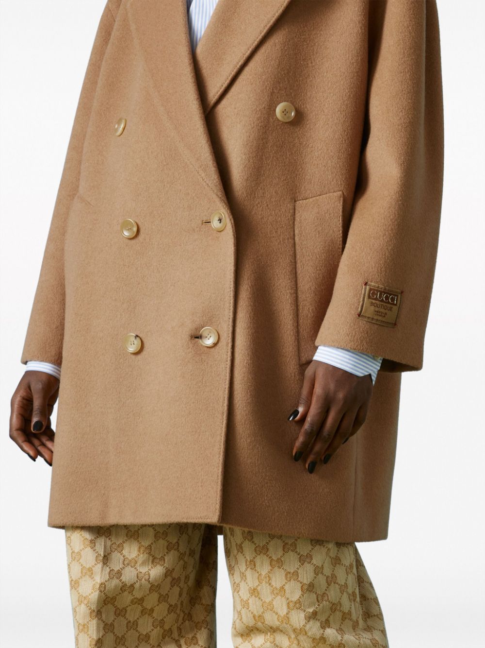 Gucci Double Breasted Wool Coat Farfetch 9702