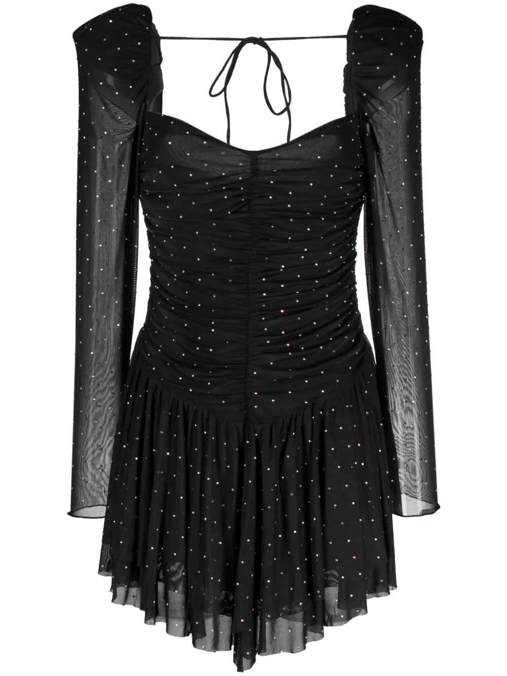 ROTATE BIRGER CHRISTENSEN RHINESTONE-EMBELLISHED MESH MINIDRESS