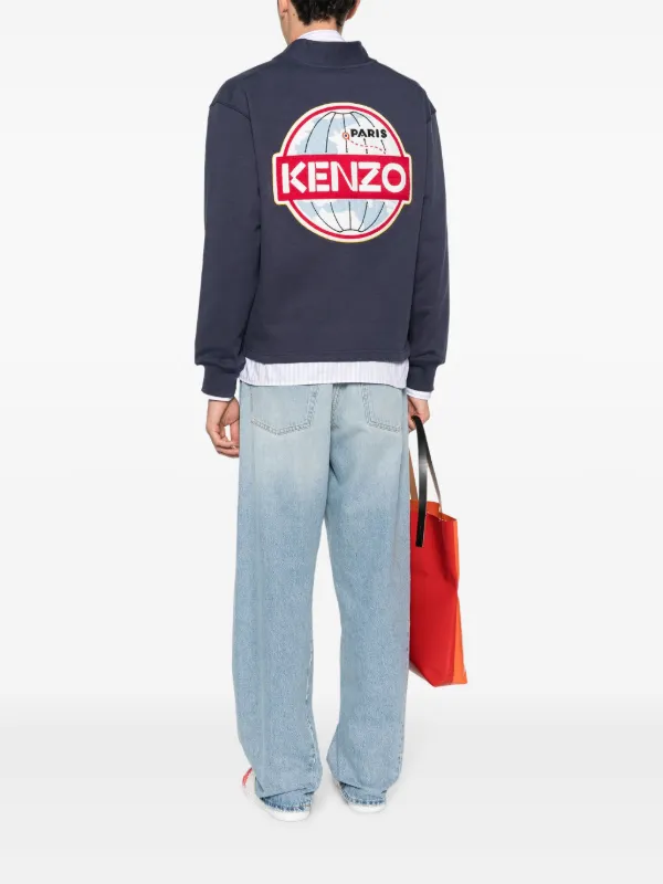 Kenzo logo patch Jersey Cardigan Farfetch